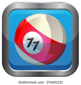 Number 11 billiard ball vector