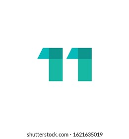 Number 11 Eleven Logo Design Vector Stock Vector (Royalty Free ...