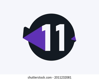 Nummer 11 Logo Symbol Design Vektorbild