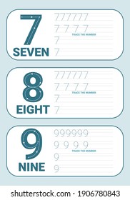 Number 1-10 tracing practice worksheet with all numbers for kids learning to count and to write. Worksheet for learning numbers. Number training write and count numbers. Exercises handwriting practice