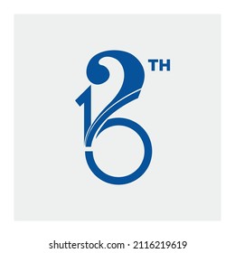 Number 126 classic anniversary design for your celebration.