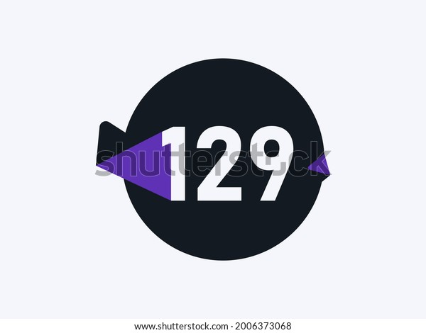 Number 129 Logo Icon Design Vector Stock Vector (Royalty Free ...