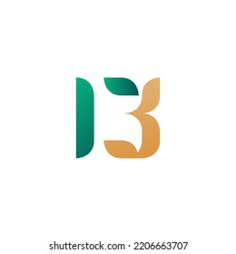 Number 13 logo icon illustration. Number 13 and nature concept for event, olympic, anniversary, and brand identity