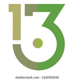 Number 13 logo vector. Suitable for iconic logo.