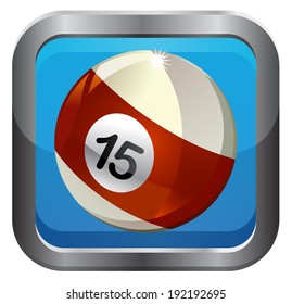 Number 15 Billiard ball vector