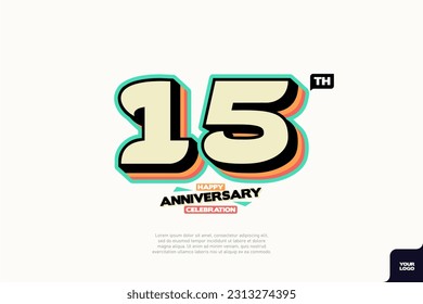 Number 15 logo icon design, 15th birthday logo number, anniversary 15