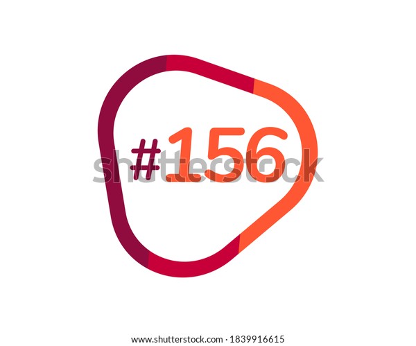 Number 156 Image Design 156 Logos Stock Vector Royalty Free