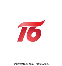 number 16 swoosh design template logo red