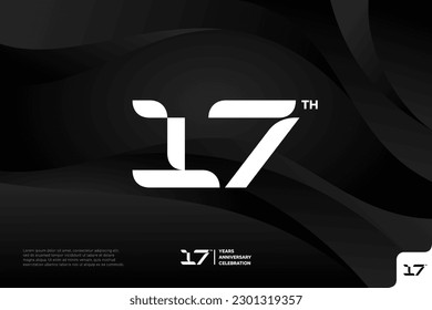 Number 17 logo icon design 17th birthday logo number anniversary 17