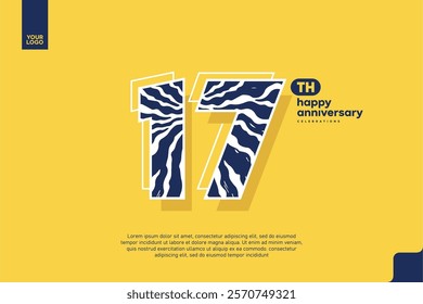 Number 17 logo icon design, 17th birthday logo number, anniversary 17