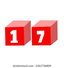 Number 17 Th Independence Day of Indonesia in box 