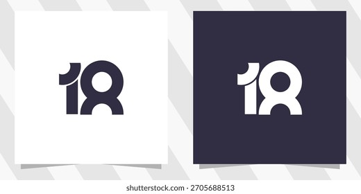 number 18 81 logo design