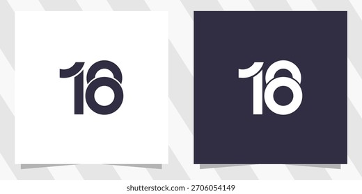 number 18 logo design vector