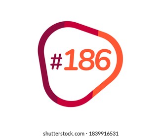 Number 186 Image Design 186 Logos Stock Vector (Royalty Free ...