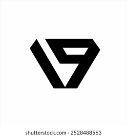 Number 19 logo design with diamond concept.
