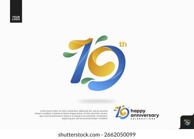 Nummer 19 Logo Icon Design, 19. Geburtstag Logo Nummer, Jubiläum 19