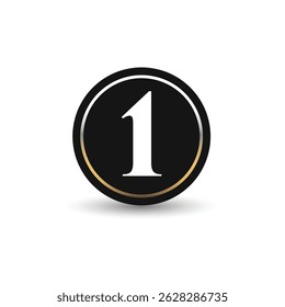 Number 1one icon sign vector template