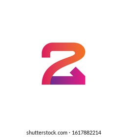 number 2 in 1 design image vector initial