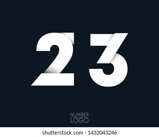 Number 2 and 3 template logo design. Vector illustration.