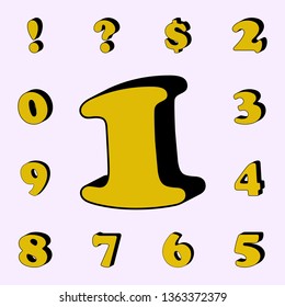 number 2, 3D icon. 3D words icons universal set for web and mobile