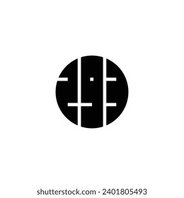 Number 2 9 3 circle, square geometric symbol simple logo vector