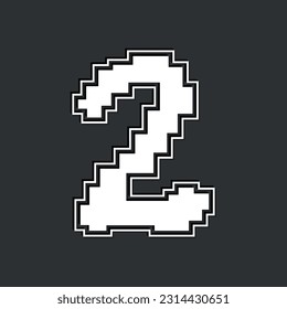 Number 2. Alphabet "Pixel Non Perfect" 