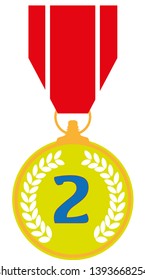 number 2 in the award medal