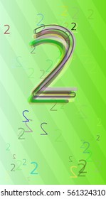 Number 2 background icon