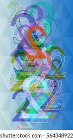 Number 2 background template