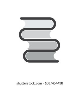 number 2 books stacks gradient design logo