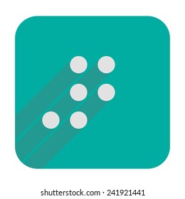 Number 2 in Braille icon