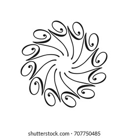 number 2 circle vector logo. 