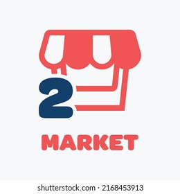 Combinación número 2 con la plantilla del logotipo de diseño del mercado