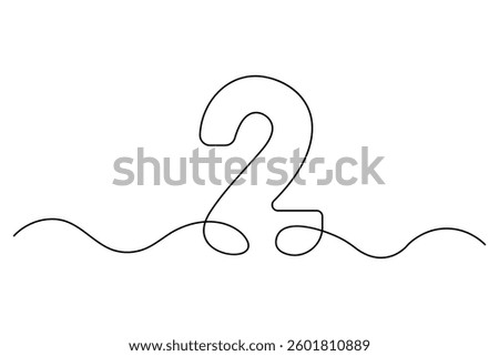 Number 2 in continuous line drawing style. editable One line drawing of number 2 icon. Vector illustration
