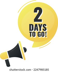 Number 2 of days left to go. Badge with, sale, landing page, banner.