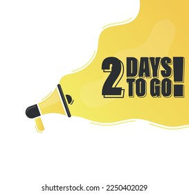 Number 2 of days left to go. Badge with, sale, landing page, banner.