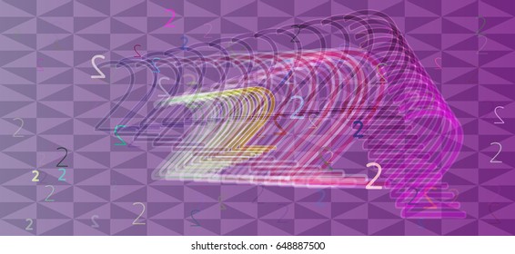 Number 2 design icon