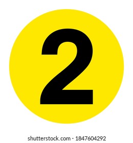 Number 2 Floor Marker Symbol, Vector Illustration, Isolate On White Background Label. EPS10