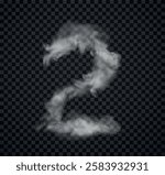 number 2 of fog and smoke. Vector illustration