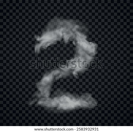 number 2 of fog and smoke. Vector illustration