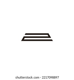 Number 2 gold geometric symbol simple logo vector