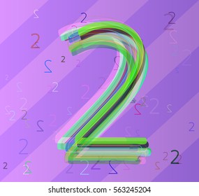 Number 2 icon background