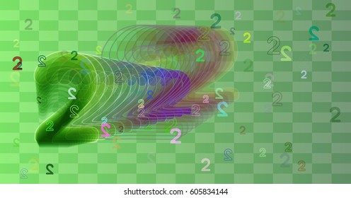 Number 2 icon background