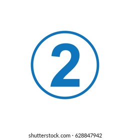 Number 2 Icon Illustration Isolated Vector Sign Symbol