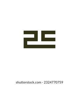 Number 2 letter c square geometric symbol simple logo vector