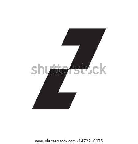 Number 2 or Letter LJ logo design vector