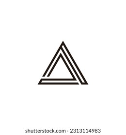 Número 2 letra P triángulo símbolo geométrico simple vector