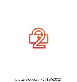 Concepto de diseño de logotipo de cerradura número 2.