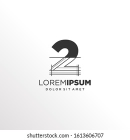 Number 2 Logo Design with Architecture Element