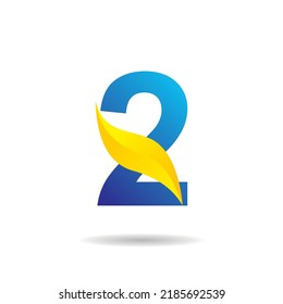 
number 2 logo with elegant and cool design elements. suitable for business, product promotion, birthday, anniversary, victory logo etc. icons 2.